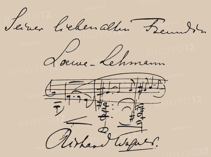 Musical quotation dedicated to the opera singer Lilli Lehmann (1848-1929).