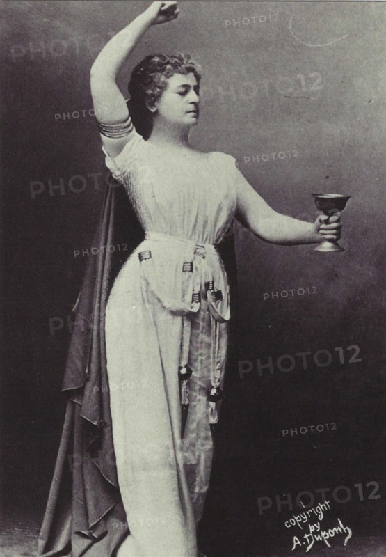 Opera singer Lilli Lehmann (1848-1929) as Isolde in Opera Tristan and Isolde by Richard Wagner, ca 1