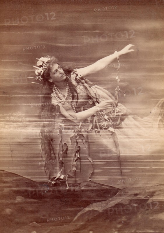 Opera singer Lilli Lehmann (1848-1929) as Woglinde in opera Das Rheingold by Richard Wagner. Bayreut