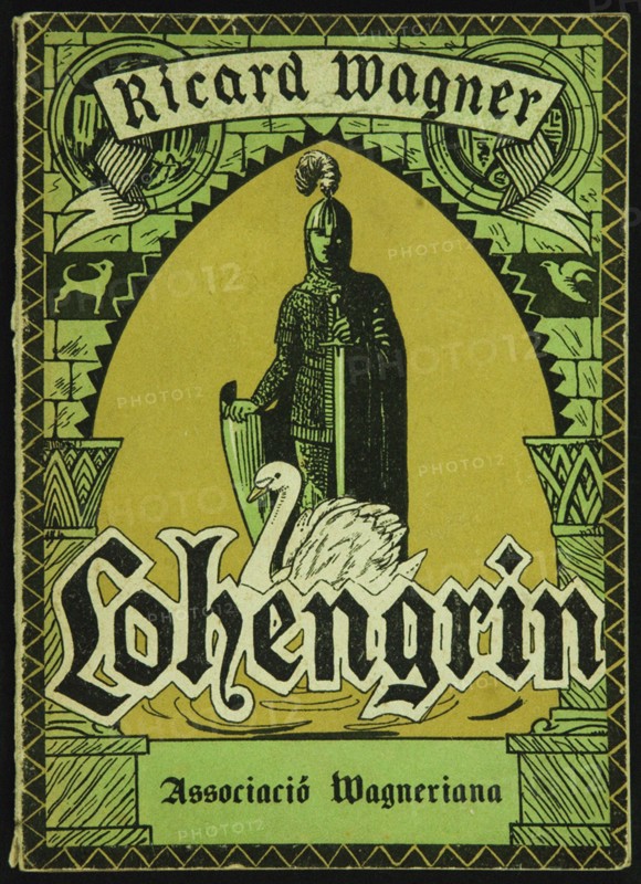 Cover of the Libretto of Lohengrin by Richard Wagner. Barcelona, Associació Wagneriana, 1926.