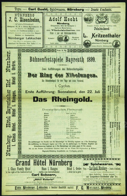 Program of the Bayreuth Festival, 1899, 1899.
