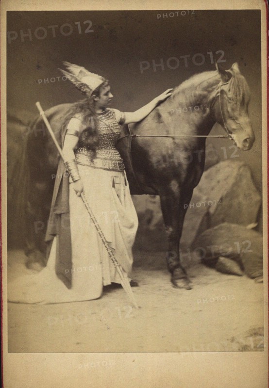 Amalie Materna (1844-1918) as Brünnhilde in Opera Der Ring des Nibelungen by R. Wagner, 1876.