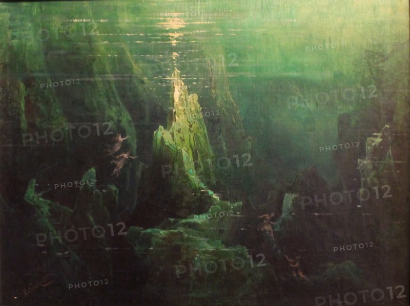 Das Rheingold, 1st scene, at the bottom of the Rhine. Bayreuth, 1896, 1896.