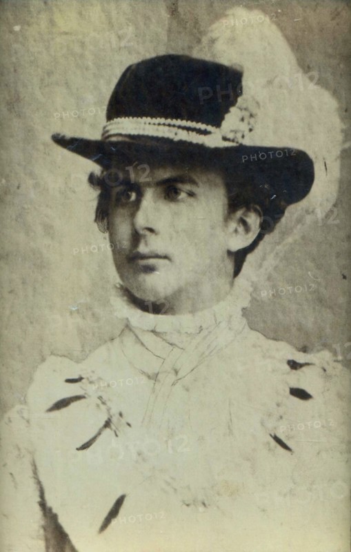 Portrait of Ludwig II of Bavaria (1845-1886) with a hat.