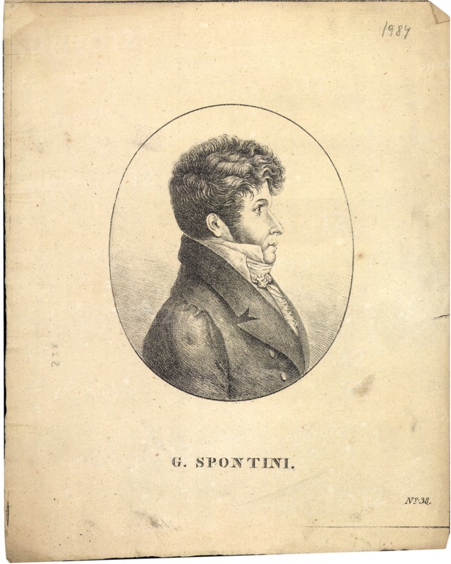 Portrait of Gaspare Spontini (1774-1851), ca 1820.