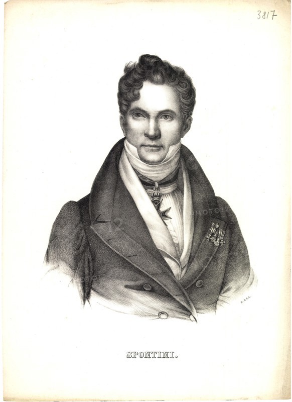 Portrait of Gaspare Spontini (1774-1851), 1810s.
