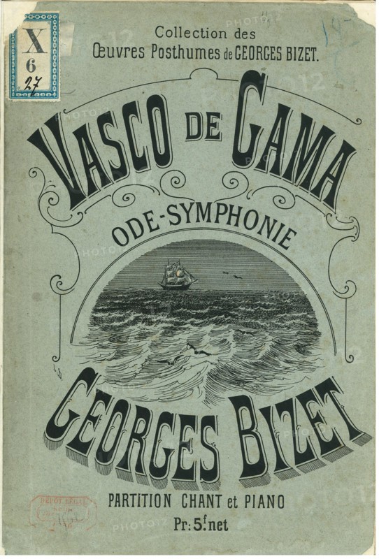 Cover of the ode-symphony Vasco de Gama by Georges Bizet, 1880.