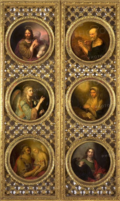 Royal Doors with Christ, the Virgin, the Archangel Gabriel and the Four Evangelists, 1804-1809.