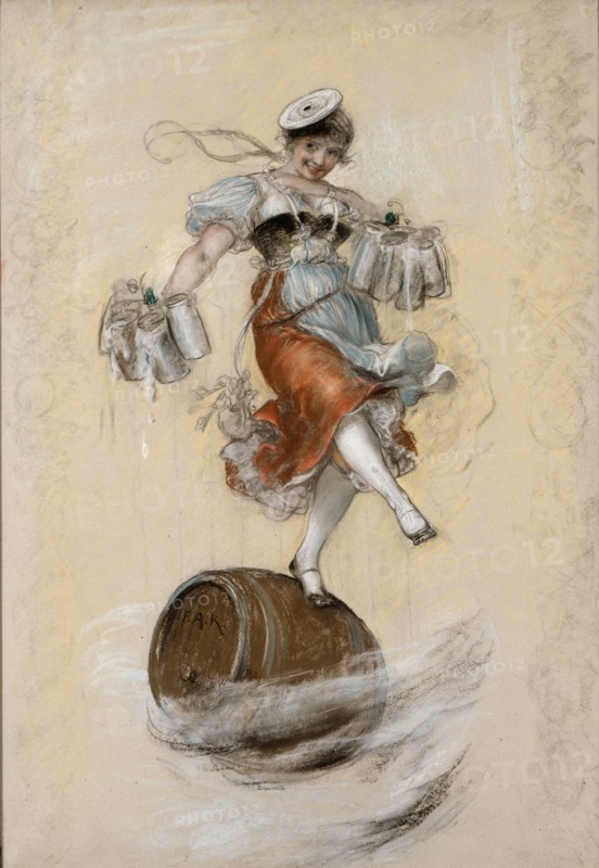 Die Schützenliesl (The shooting Liesl). Study, 1878.