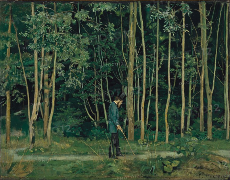 Walking at the forest edge, ca 1885.