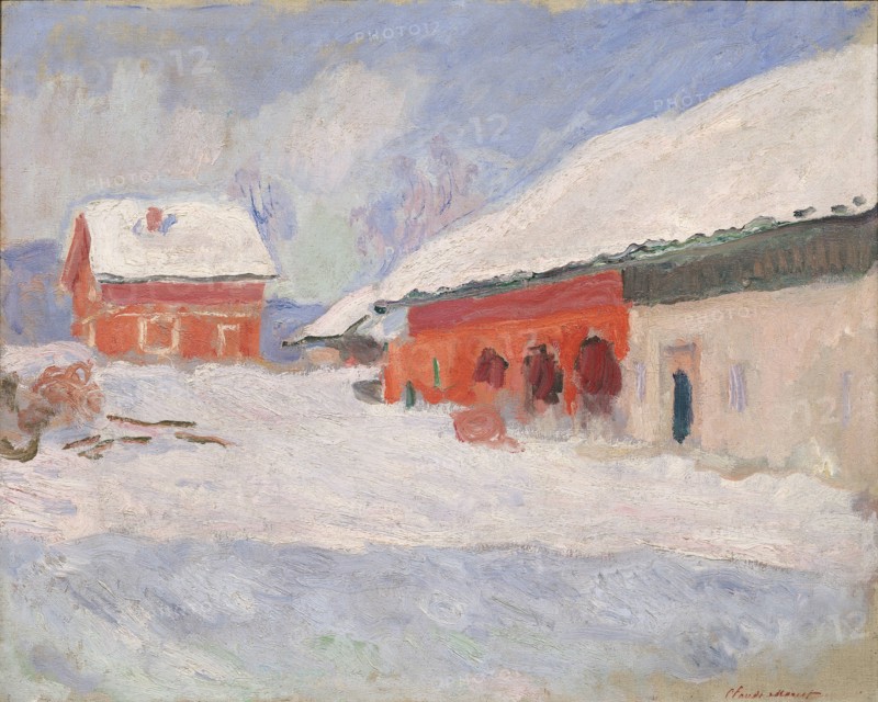 Norway. Red Houses at Björnegaard, 1895.
