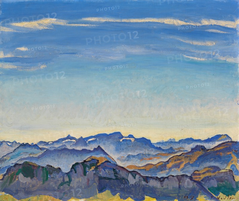 Vaud Alps seen from the Rochers de Naye, 1917.