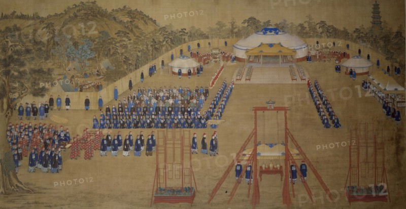 A banquet given by the Qianlong Emperor at the Chengde Mountain Resort in 1754, 1755.