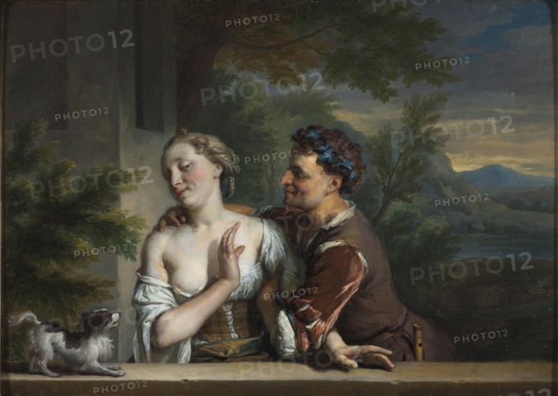A Man Trying to embrace a Woman.