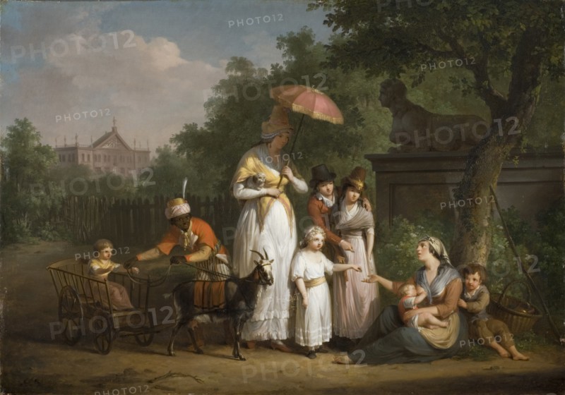 A Noble Family Distributing Alms in a Park, 1793.