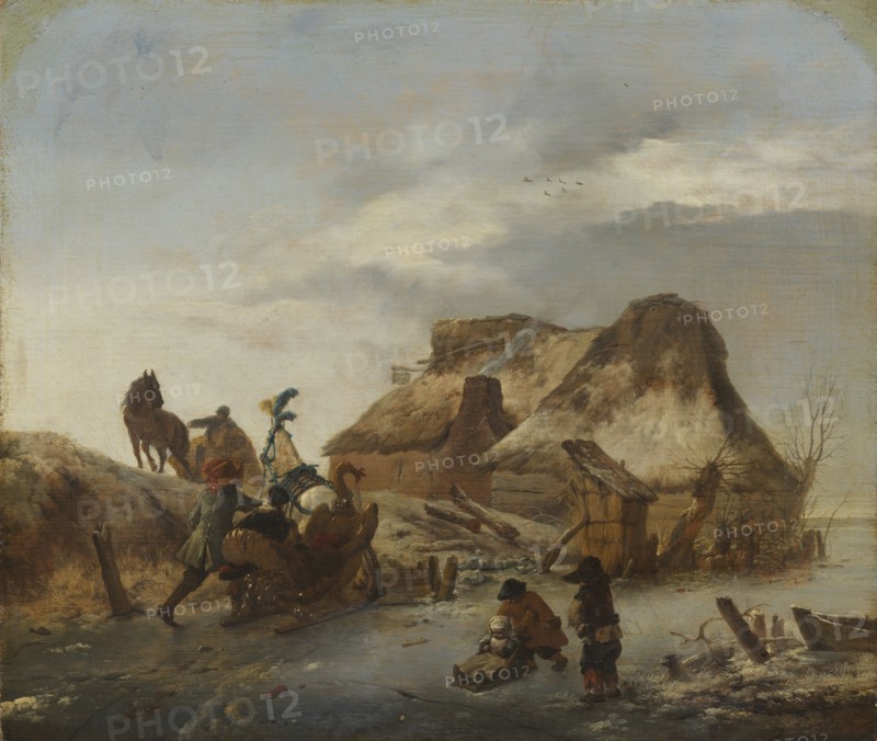 A Nobleman's Sleigh on the Ice, c. 1646.