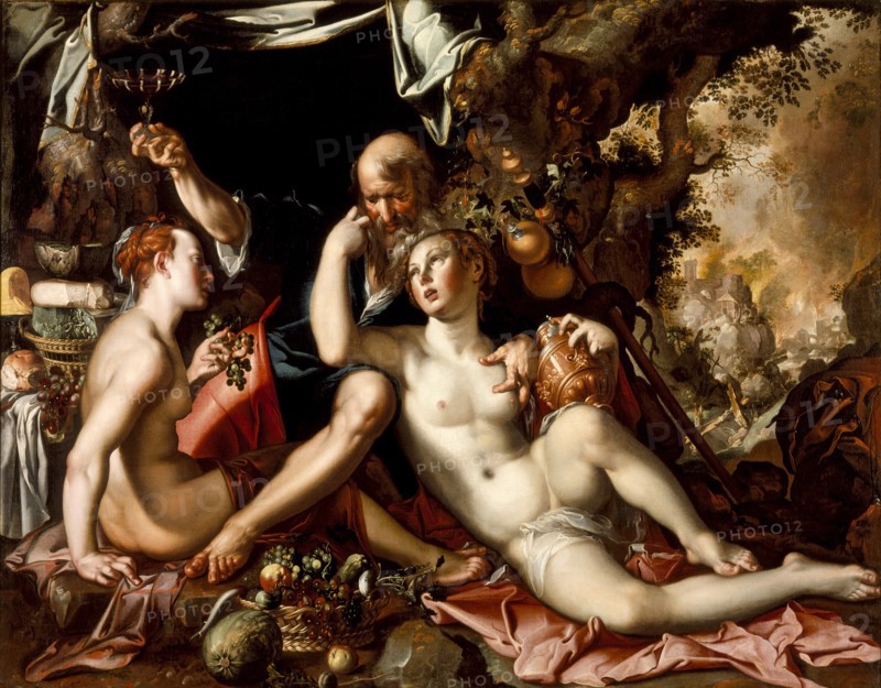 Lot and his Daughters, ca 1595.