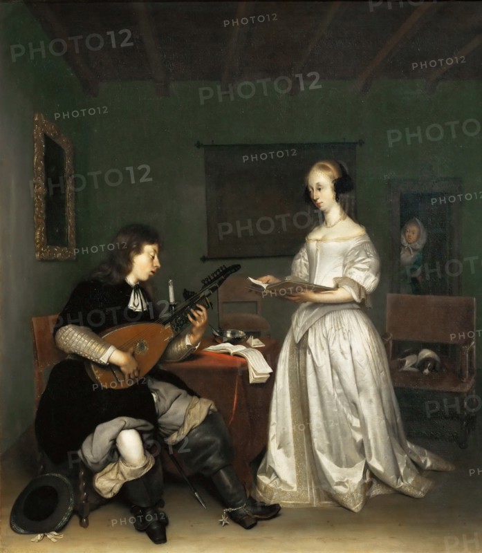 The Duet: Singer and Theorbo Player, 1669.