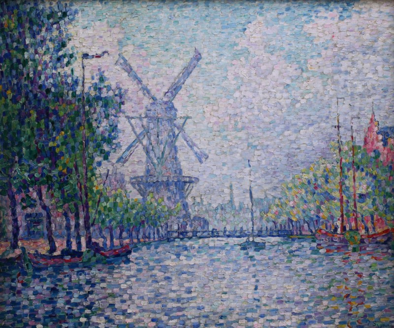 Rotterdam, the mill, the canal, the morning (Rotterdam. Le moulin. Le canal. Le matin), 1906.