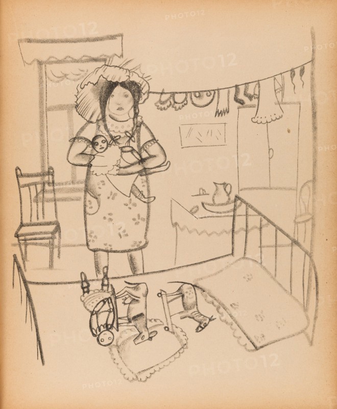 Illustration to the book Children's Island by Sasha Chorny, 1921.