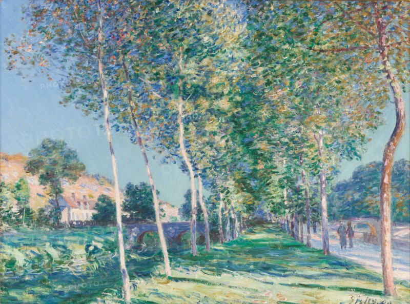 The Lane of Poplars at Moret-sur-Loing, 1890.