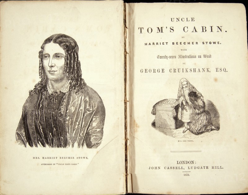 Harriet Beecher Stowe. Frontispiece of Uncle Tom's Cabin, or Life Among the Lowly by Voltaire, 18