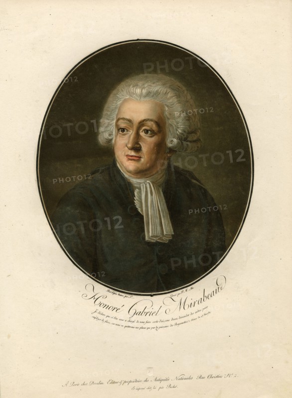 Portrait of Honoré Gabriel Riqueti, comte de Mirabeau (1749-1791), 1792.