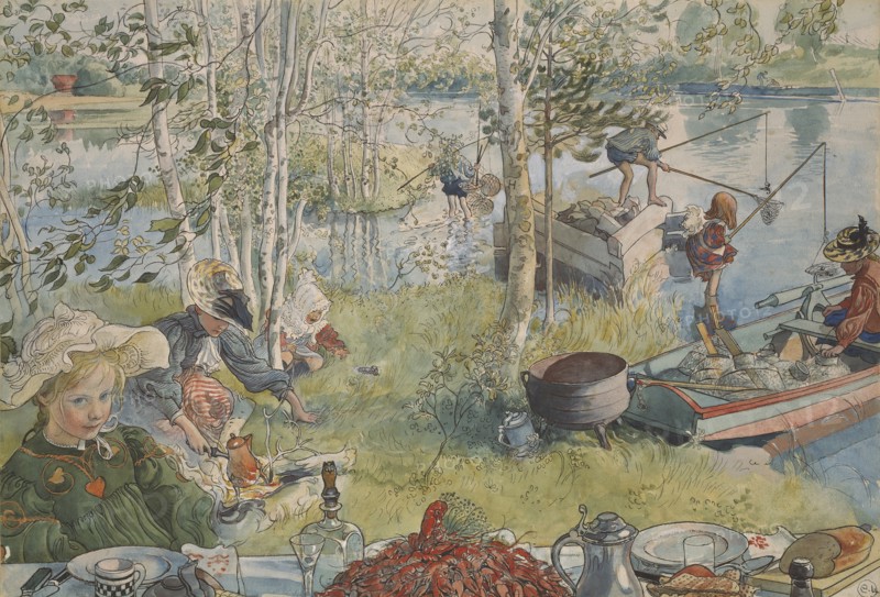 Crayfishing.