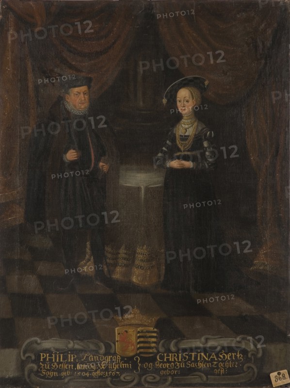 Philip I, Landgrave of Hesse (1504-1567) and Christine of Saxony (1505-1549), Landgravine of Hesse.