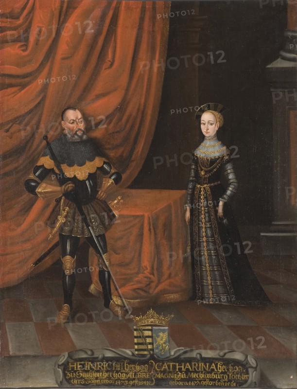 Duke Henry the Pious (1473-1541) and Duchess Catherine of Mecklenburg (1487-1561).