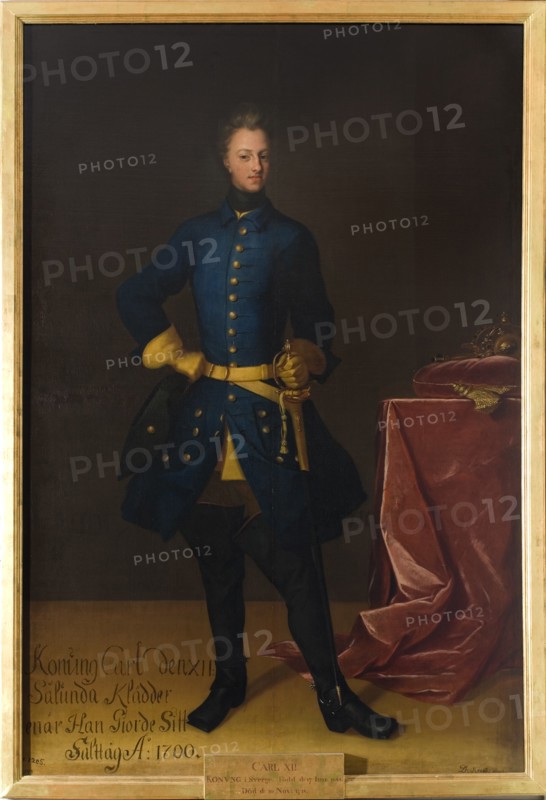 Portrait of the King Charles XII of Sweden (1682-1718).