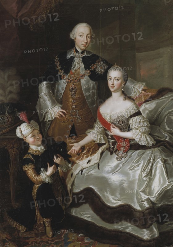 Portrait of Grand Duke Pyotr Fyodorovitch and Grand Duchess Catherine Alekseyevna, 1756.