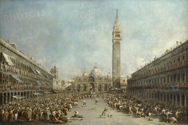 Doge Alvise IV Mocenigo appears on St. Mark's Square, ca 1776.