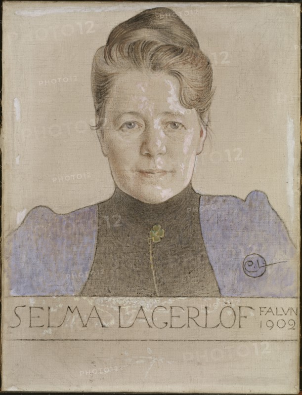 Portrait of the author Selma Lagerlöf (1858-1940), 1902.