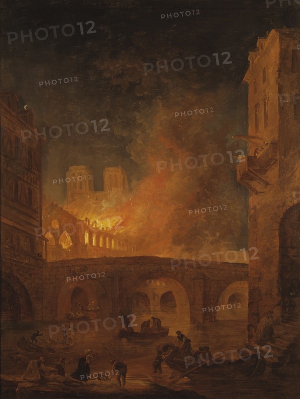 The Fire of Hôtel-Dieu in Paris, 1772.