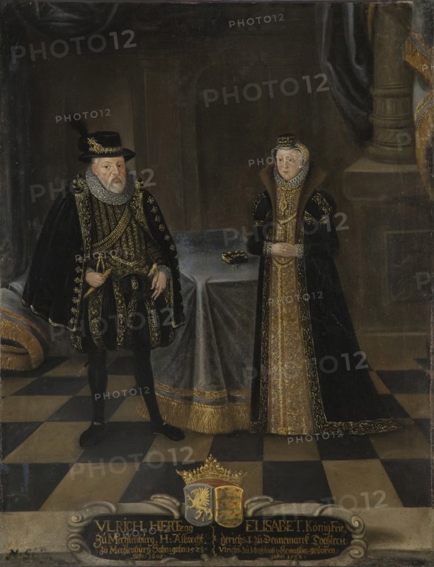 Portrait of Ulrich III (1527-1603), Duke of Mecklenburg and Elizabeth of Denmark (1524-1586), Duches