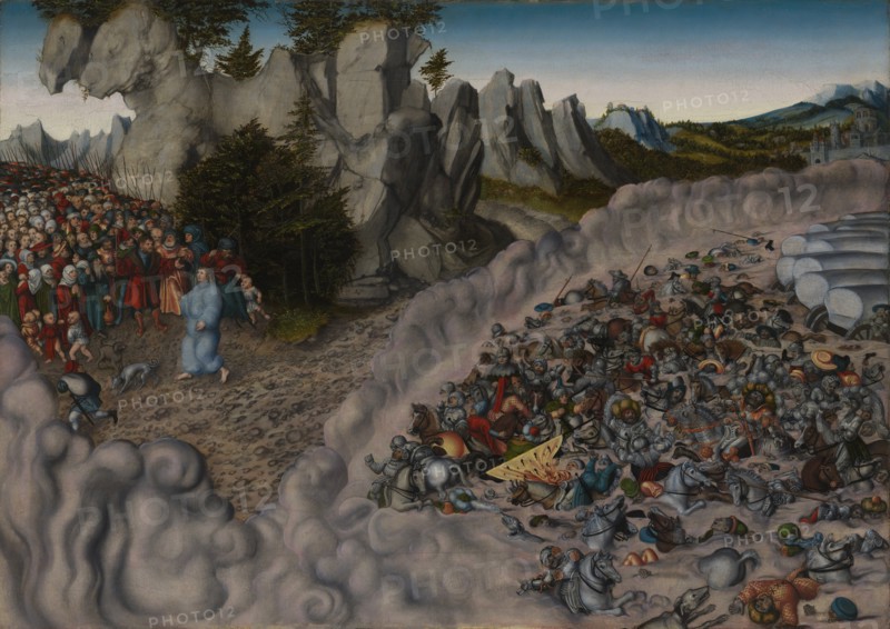 The Crossing of the Red Sea (Pharaoh's Hosts engulfed in the Red Sea), 1530.