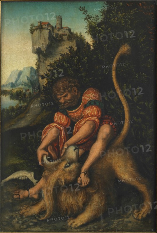 Samson Fighting with the Lion, ca 1521-1525.