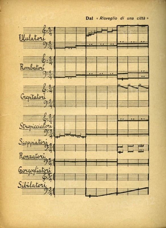 L'arte dei Rumori (The Art of Noises), 1913-1915.