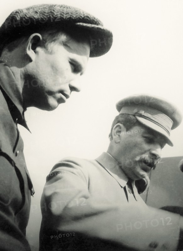 Joseph Stalin and Nikita Khrushchev, May 1, 1932, 1932.