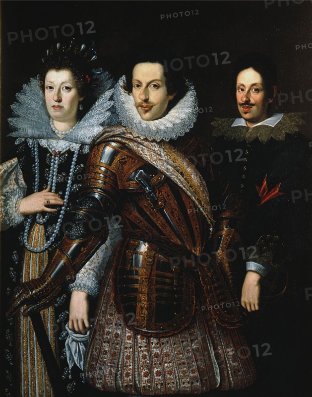 Maria Maddalena of Austria (1587-1631), Cosimo II de' Medici (1590-1621) and Ferdinando II de' Medic