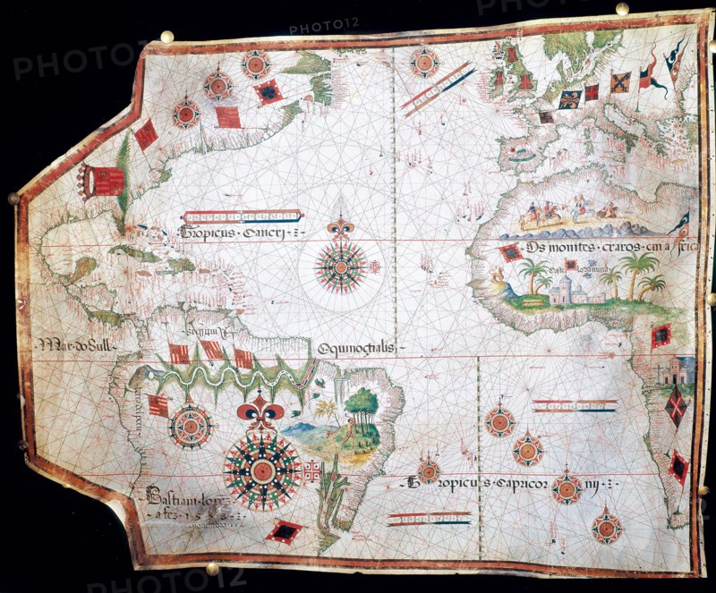 Nautical chart, 1558.