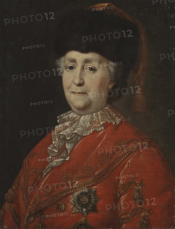 Portrait of Empress Catherine II (1729-1796) in Travel Dress, 1787.