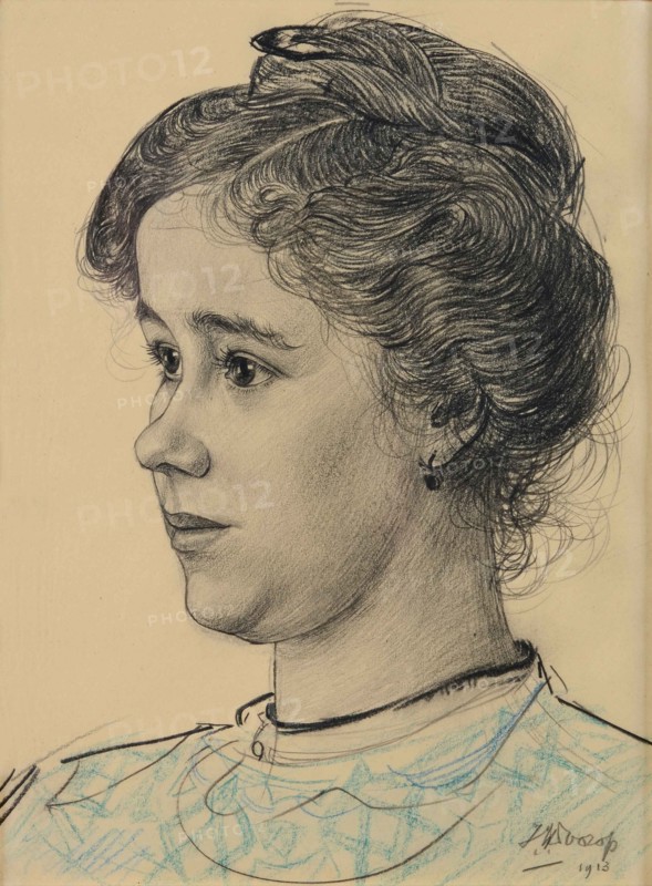 Portrait of Agatha Donkers-De Vries, 1913.