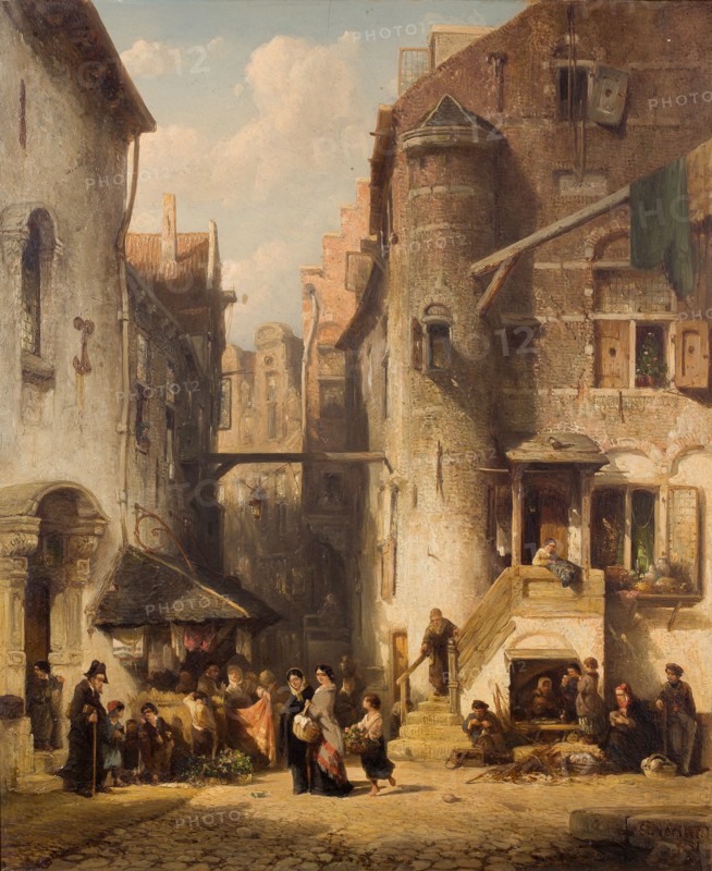 A street in Amsterdam's Jewish quarter, 1851.