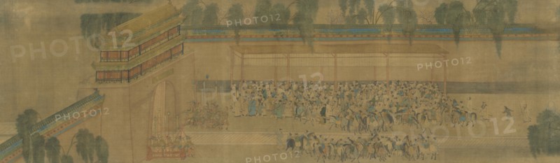 The Imperial examination, Detail of the Handscroll Viewing the Pass List.