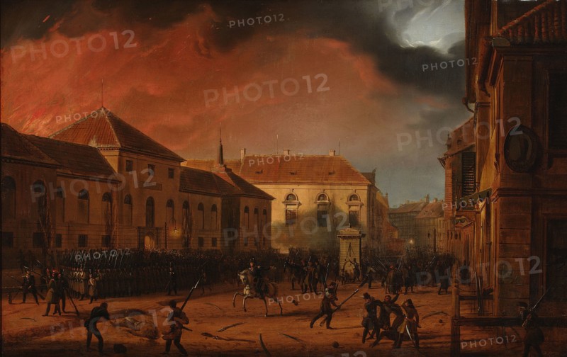 Fire of the Warsaw Arsenal, 1831.