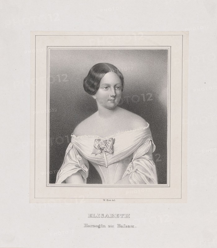 Grand Duchess Elizabeth Mikhailovna of Russia (1826-1845), Duchess of Nassau, ca 1844-1850.