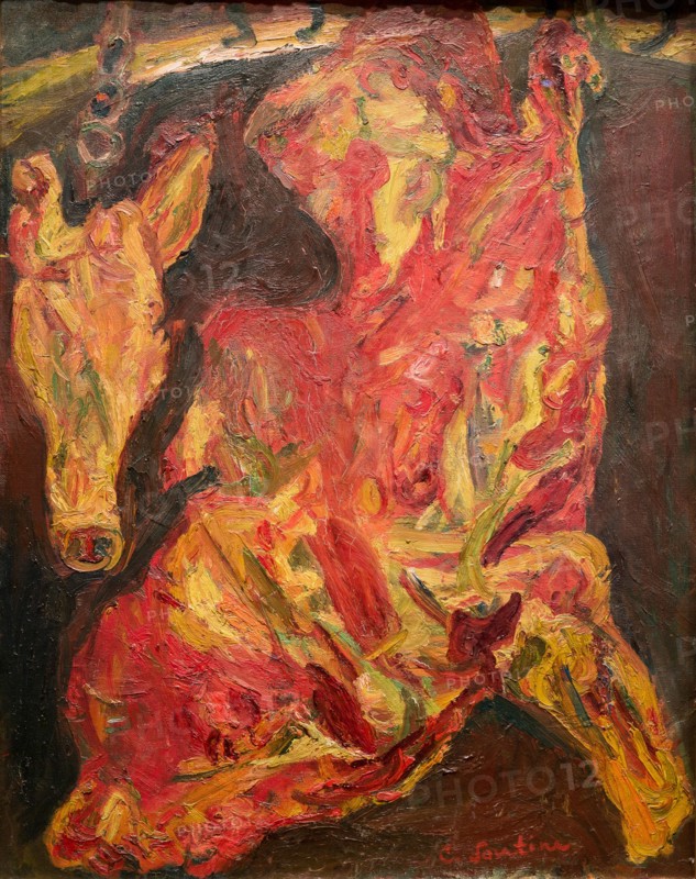 Beef carcass and head of veal (Boeuf et tête de veau), ca 1923.