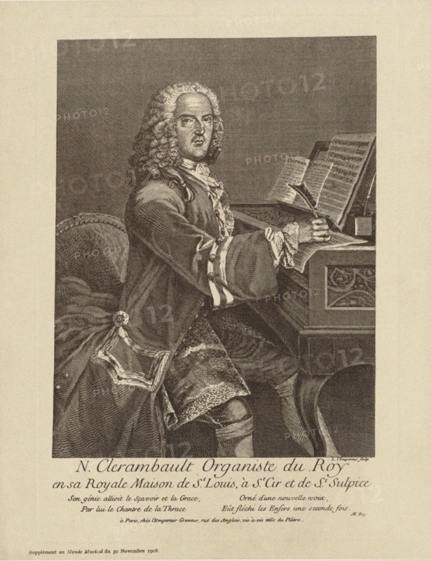 Portrait of the composer Louis-Nicolas Clérambault (1676-1749), c. 1750.